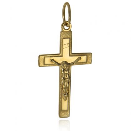 Złoty krzyżyk z Jezusem, zawieszka pr. 585